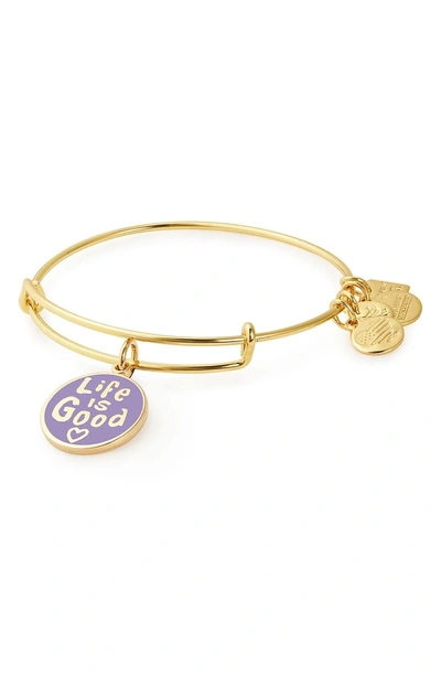 Shop Alex And Ani Charity By Design Life Is Good Bangle In Gold