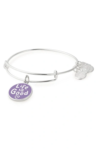 Shop Alex And Ani Charity By Design Life Is Good Bangle In Silver