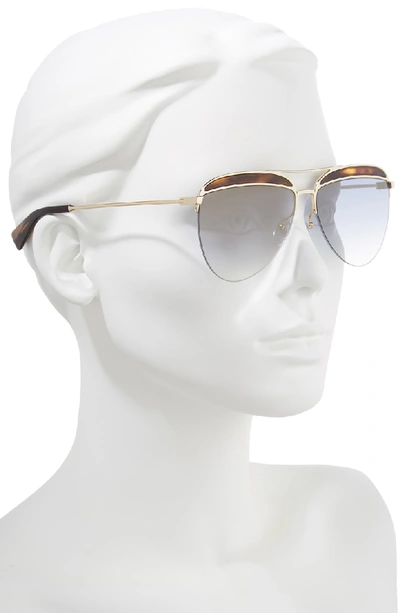 Shop Marc Jacobs 61mm Aviator Sunglasses - Dark Havana/ Gold