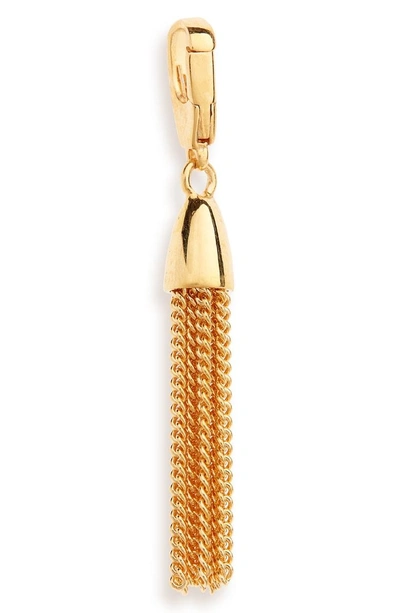 Shop Jcrew Demi-fine 14k Gold-plated Tassel Charm