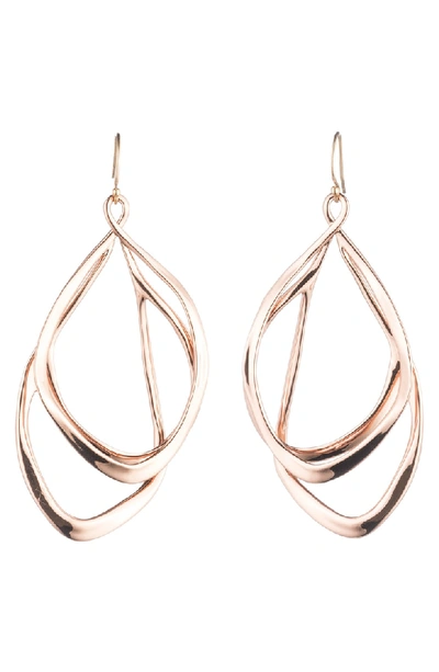 Shop Alexis Bittar Orbit Wire Drop Earrings In Rose Gold