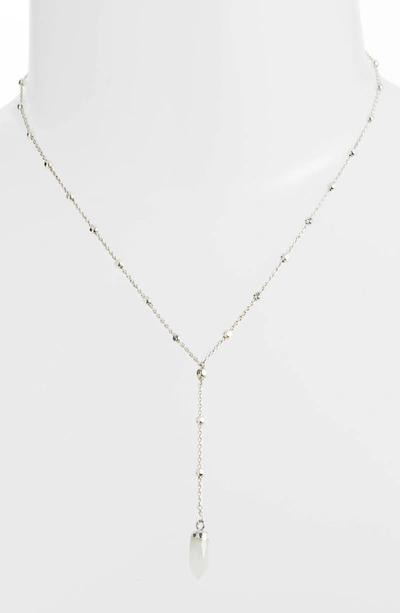 Shop Dogeared Reach For The Stars Y-necklace In Silver