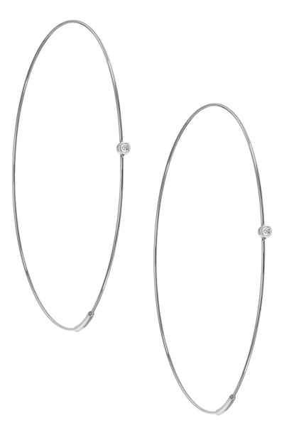 Shop Lana Jewelry Large Magic Hoop Diamond Earrings In White Gold