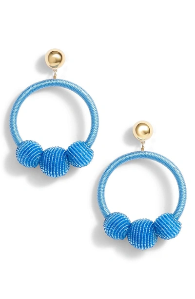 Shop Kate Spade The Bead Goes On Hoop Statement Earrings In Blue