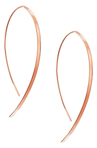 Shop Lana Jewelry Small Vanity Hooked-on Hoop Earrings In Rose Gold