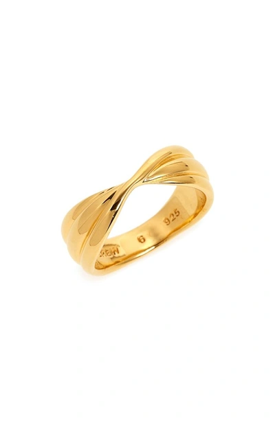 Shop Jcrew Demi Fine 14k Gold Plate Twisted Ring