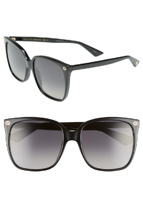 57mm square sunglasses gucci