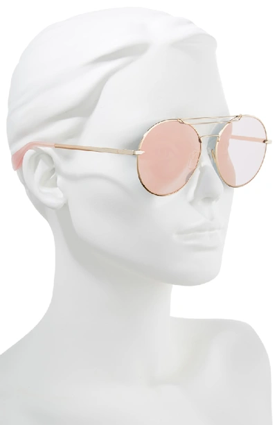 Shop Rag & Bone 59mm Round Metal Aviator Sunglasses - Rose Gold