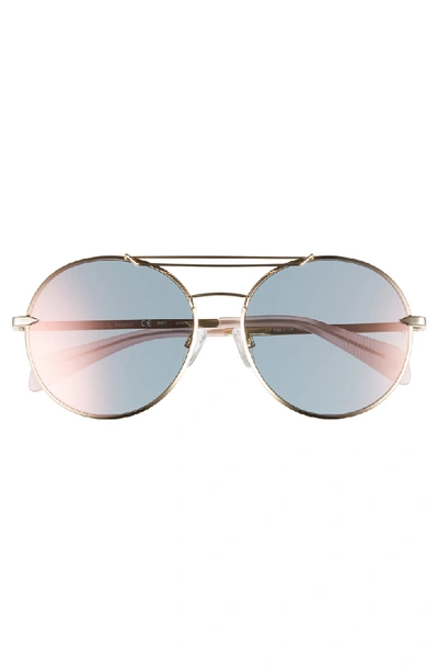 Shop Rag & Bone 59mm Round Metal Aviator Sunglasses - Rose Gold