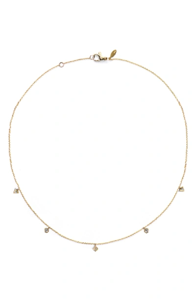 Shop Anzie Cleo Dangling Shapes Necklace In Gold