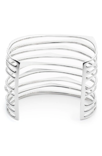 Shop Alexis Bittar Crystal Wrist Cuff In Silver