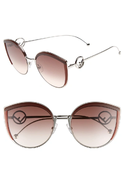 Shop Fendi 58mm Metal Butterfly Sunglasses - Ople Burgundy