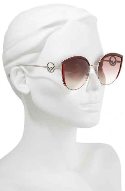 Shop Fendi 58mm Metal Butterfly Sunglasses - Ople Burgundy