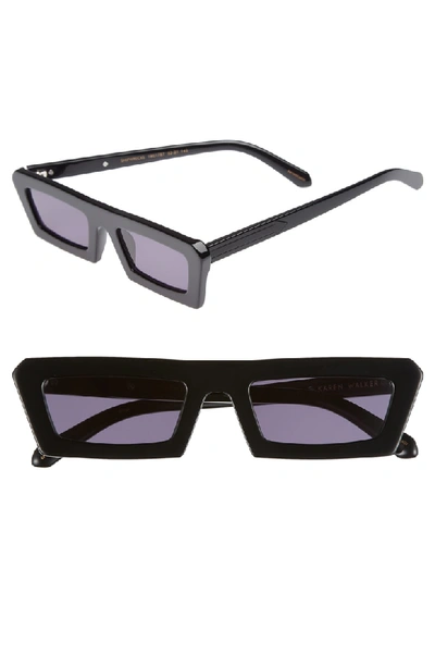 Shop Karen Walker Shipwrecks 52mm Square Sunglasses - Black/ Smoke