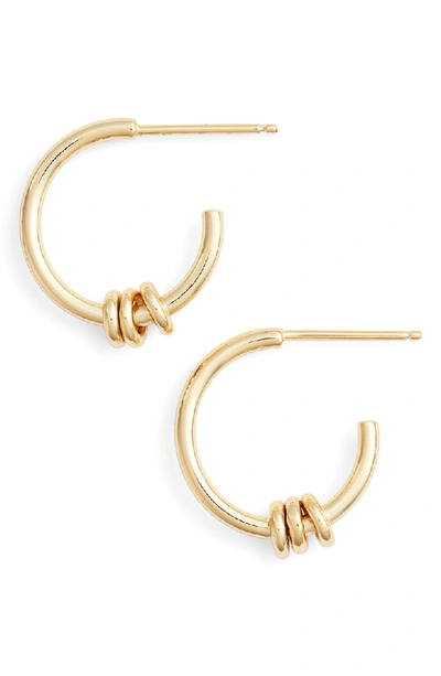 Shop Argento Vivo Rings Mini Hoop Earrings In Gold