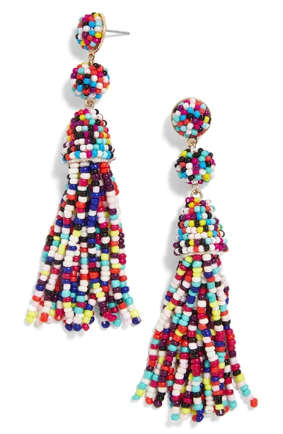 Shop Baublebar Granita Beaded Tassel Earrings In Rainbow