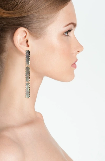 Shop Lana Jewelry 'mystiq' Tri Bar Drop Earrings In Black Mother Of Pearl