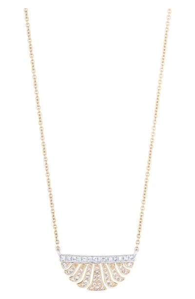 Shop Sethi Couture Rose Cut Diamond Fringe Pendant Necklace In Yellow Gold/ Diamond