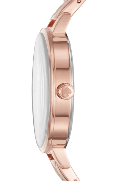 Shop Kate Spade Metro Bracelet Watch, 34mm In Rose Gold/ Mop/ Rose Gold