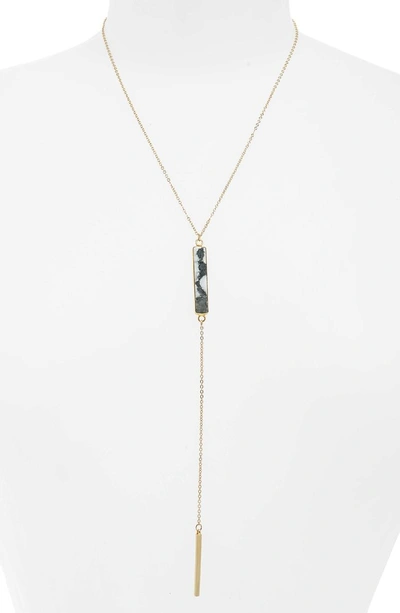Shop Panacea Bar Stone Y Necklace In White