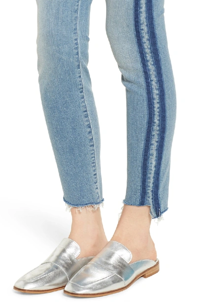 Shop Mother The Stunner Fray Step Hem Skinny Jeans In Light Kitty Racer