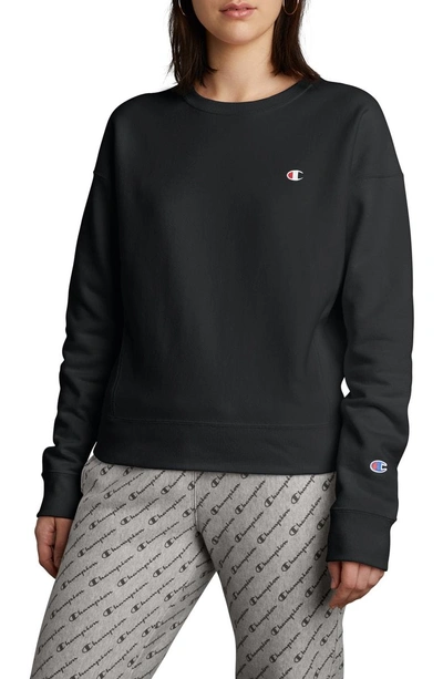 Shop Champion Reverse Weave Sweatshirt In Black