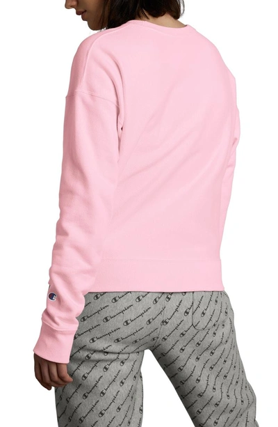 Shop Champion Reverse Weave Sweatshirt In Pink Candy