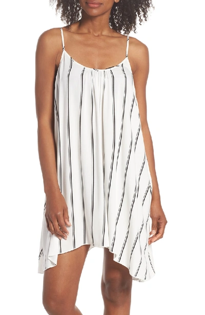 Shop Elan Cover-up Slipdress In White/ Navy