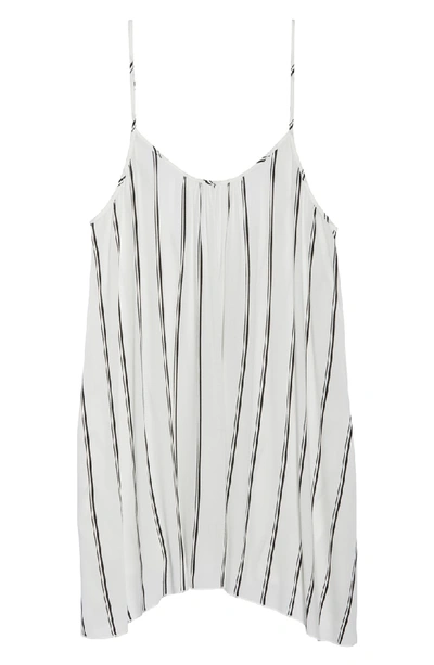 Shop Elan Cover-up Slipdress In White/ Navy
