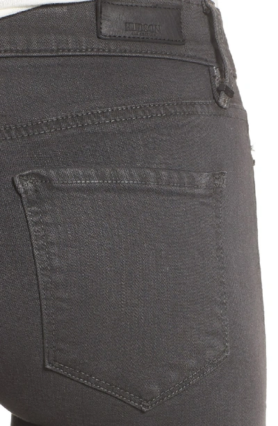 Shop Hudson Nico Coated Super Skinny Jeans In Distressed Graphite