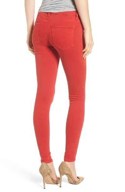 Shop Hudson Nico Coated Super Skinny Jeans In Distressed Rococo Red