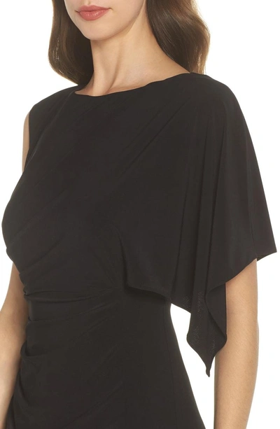 Shop Adrianna Papell One-sleeve Jersey Gown In Black