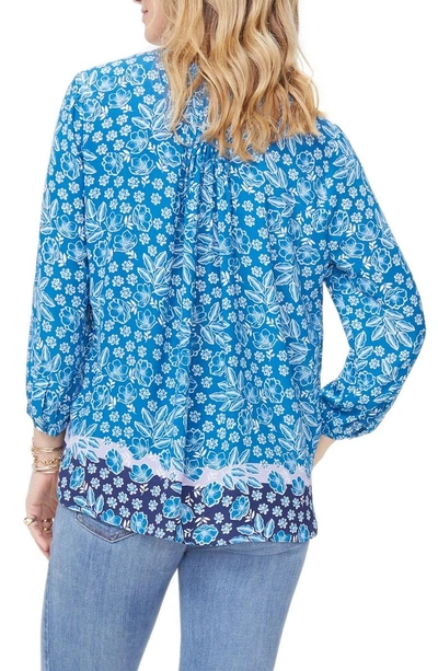 Shop Nydj Pleat Back Blouse In Heavenly Roses Pacific Grove