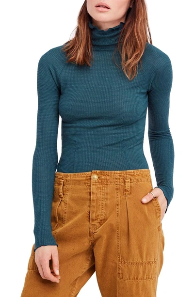 Shop Free People Skyline Thermal Top In Green