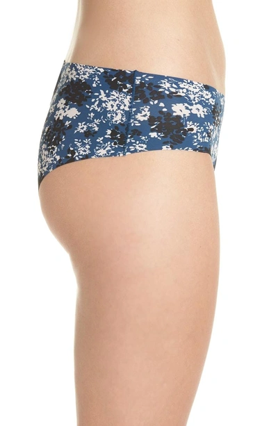 Shop Calvin Klein Invisibles Hipster Briefs In Simple Floral/ Lyria Blue
