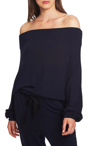 Shop 1.state Off The Shoulder Sweater In Blue Night