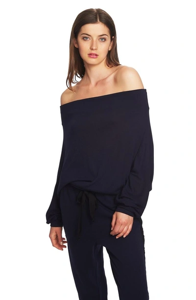 Shop 1.state Off The Shoulder Sweater In Blue Night