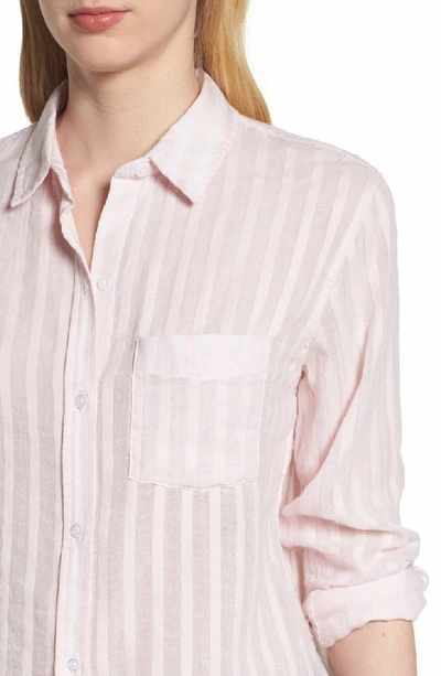 Shop Rails Charli Shirt In Blush Shadow Stripe