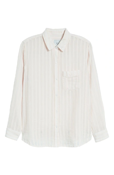 Shop Rails Charli Shirt In Blush Shadow Stripe