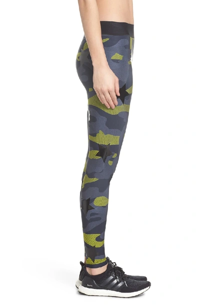 Shop Ultracor Camo Tech Knockout Leggings In Chartreuse/ Patent Nero