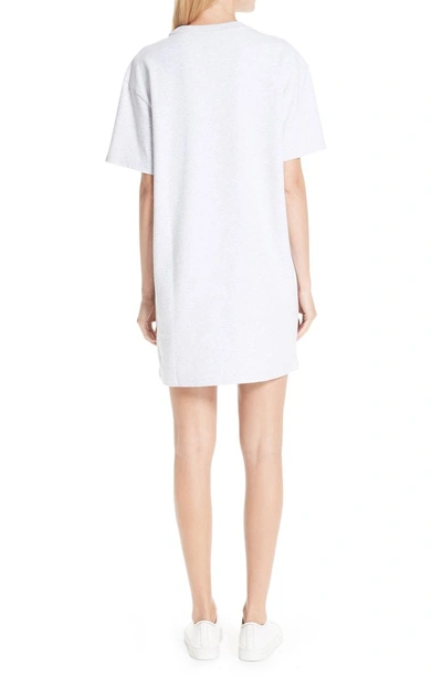 Shop Kenzo High Summer Logo T-shirt Dress In Pale Grey