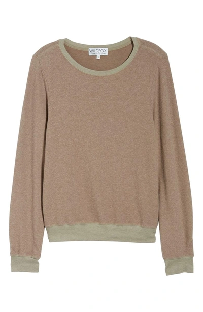 Shop Wildfox Baggy Beach Jumper Pullover In Umber Grey
