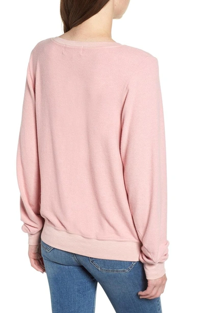 Shop Wildfox Baggy Beach Jumper Pullover In Taupe Rose