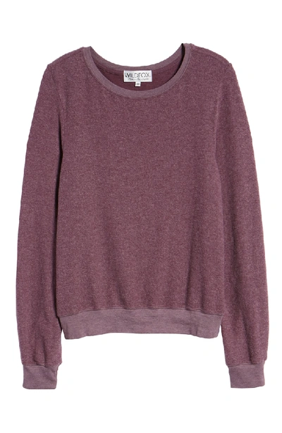 Shop Wildfox Baggy Beach Jumper Pullover In Crushed Berry