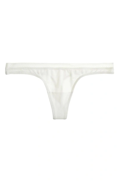Shop Jcrew Geo Lace Modal & Cotton Thong In Ivory