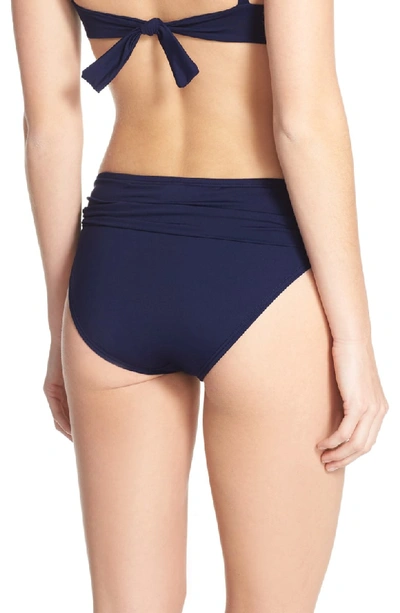 Shop Tommy Bahama 'pearl' High Waist Bikini Bottoms In Mare Navy