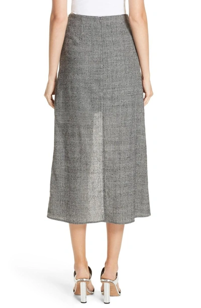 Shop Amur Zola Knot Front Stretch Wool Skirt In Ivory