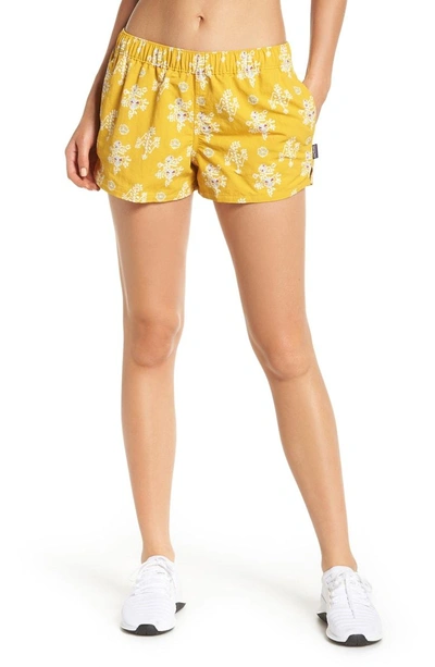 Shop Patagonia Barely Baggies Shorts In Yarrow Yellow