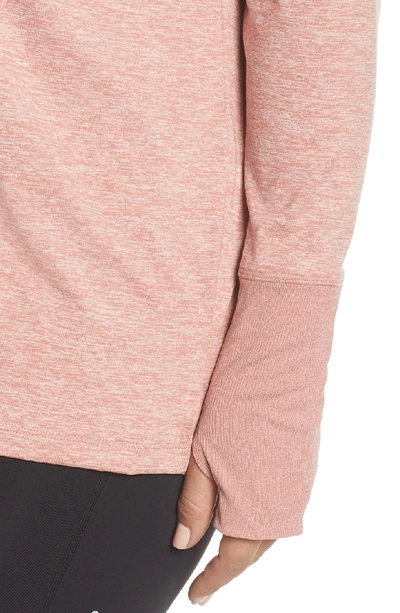 Shop Nike Dry Element Long Sleeve Top In Rust Pink/ Heather