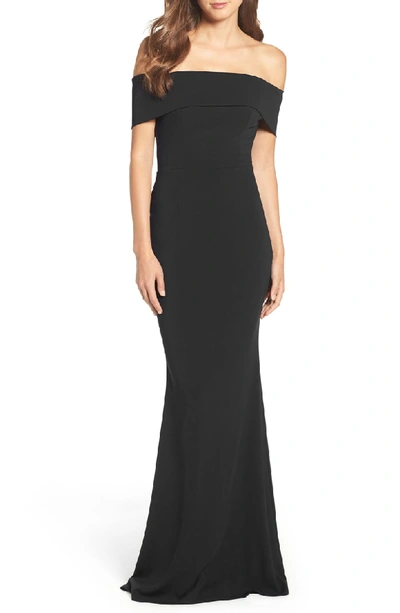 Shop Katie May Legacy Crepe Body-con Gown In Black